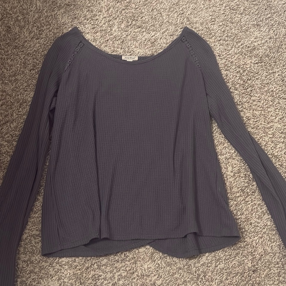 Grey dressy long sleeve sweater